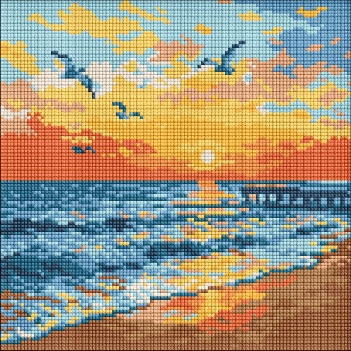 Diamentowa mozaika - Nad morzem 30x30cm, Ideyka