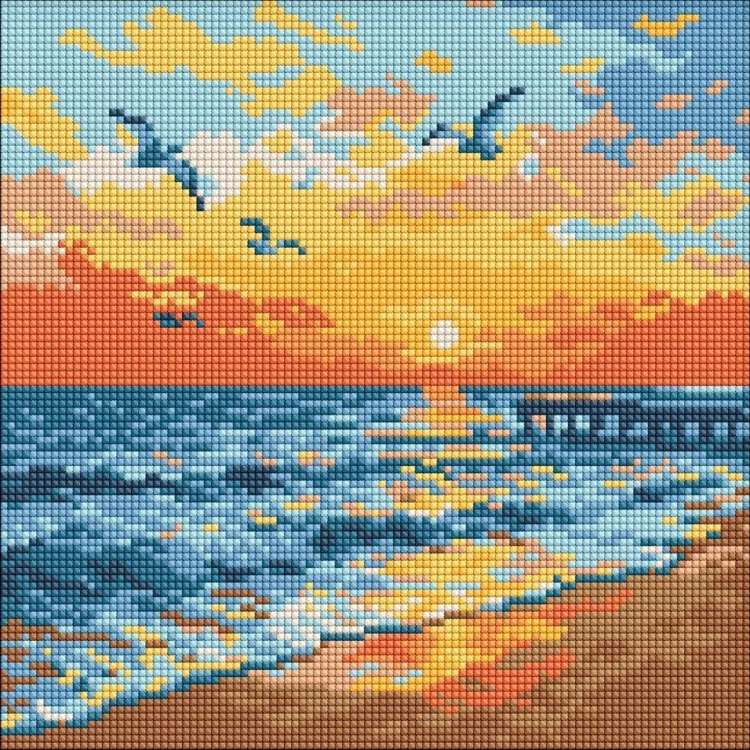 Diamentowa mozaika - Nad morzem 30x30cm, Ideyka