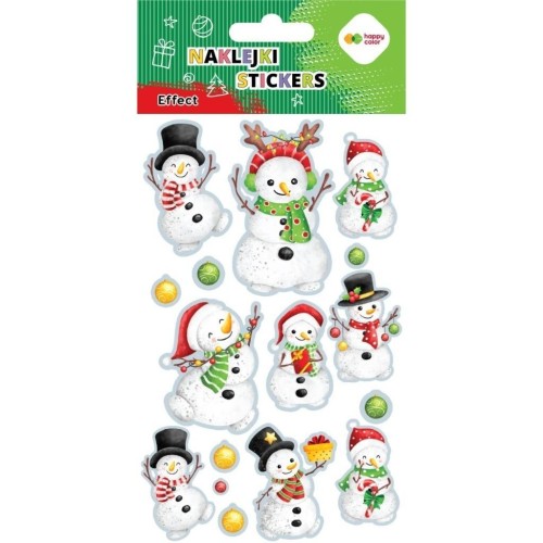Naklejki Snowman 10x20cm HAPPY COLOR, GDD