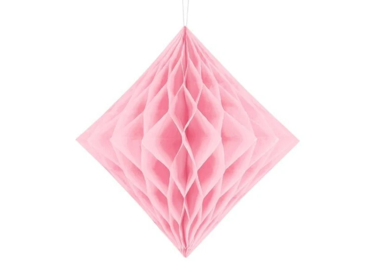 Diament bibułowy jasny różowy 30cm