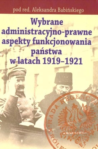Wybrane adeministr. -prawne aspekty funk. państwa