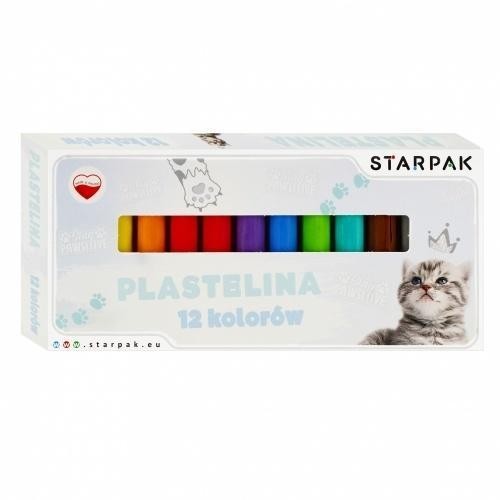 Plastelina 12 kolorów Cuties Kotki, STARPAK