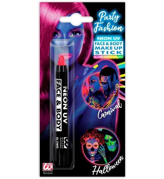 Kredka neonowa do makijażu Aqua różowa, Widmann