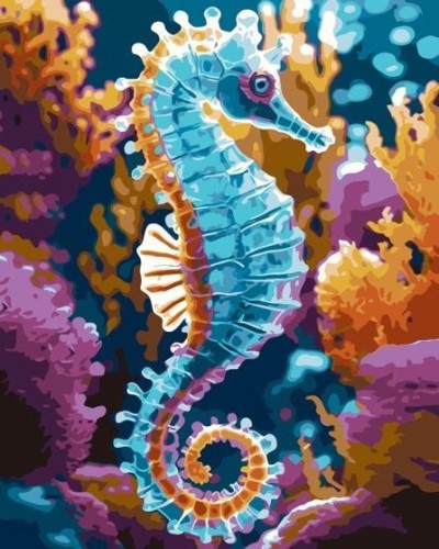 Malowanie po numerach - Smok Morski 40x50cm, Qbee