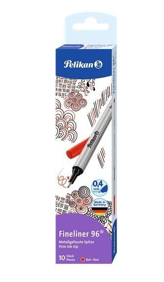 Cienkopis Fineliner 96 0,4mm czerwony (10szt)