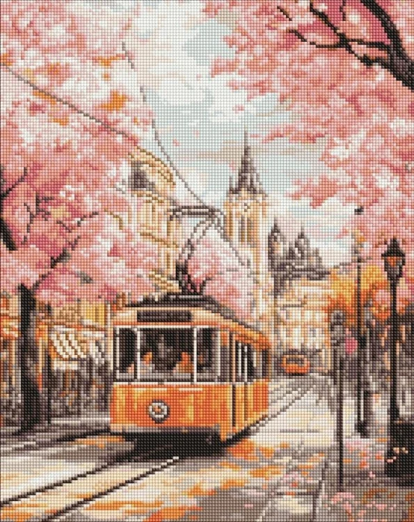 Diamentowa mozaika - Różowa trasa 40x50cm, Ideyka