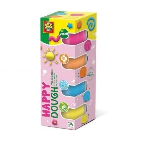 Plastelina Happy 4x90g, SES