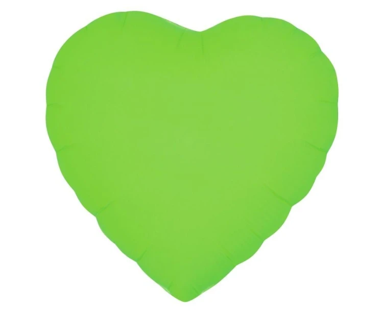 Balon foliowy Serce fluor zielony 46cm