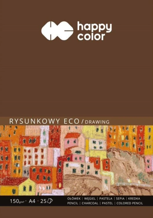 Blok rysunkowy eco A4/25K 150g HAPPY COLOR, GDD