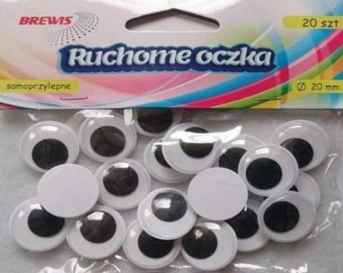 Ruchome oczka 20mm 20szt, Brewis