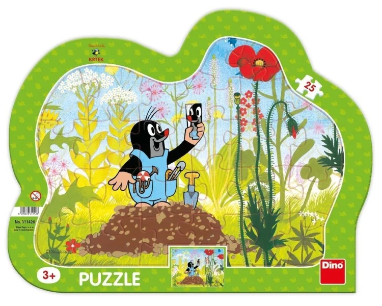 Puzzle ramkowe 25 Krecik i spodenki, Dino Toys