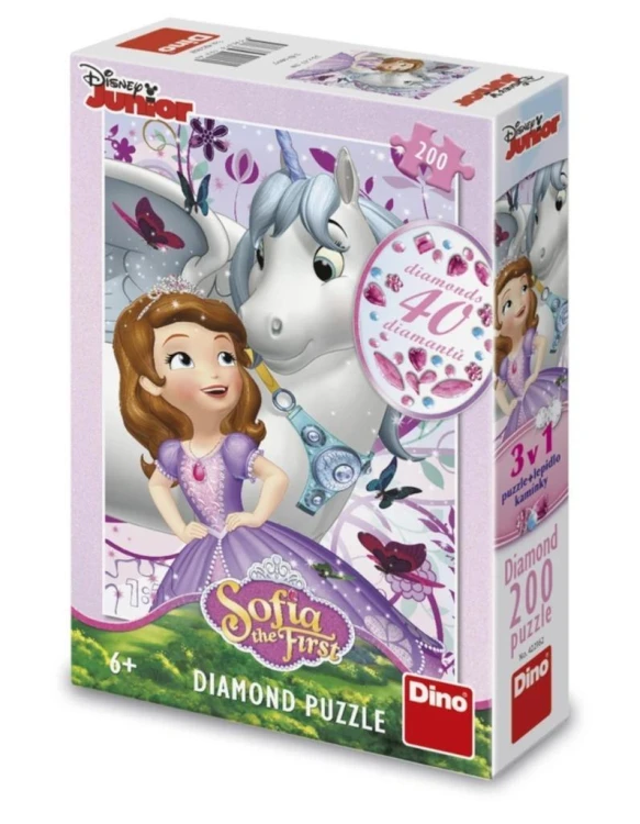 Puzzle z diamencikami Księżniczki Zosia 200el