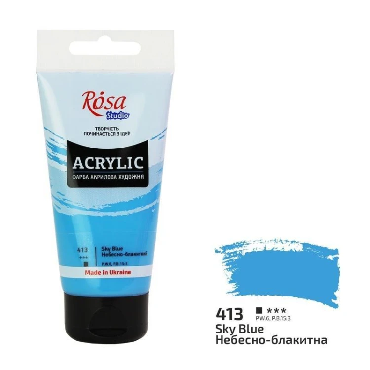 Farba akrylowa sky-blue 413 75ml, Rosa