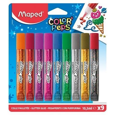 Klej z brokatem Colorpeps 9 kolorów MAPED, Maped
