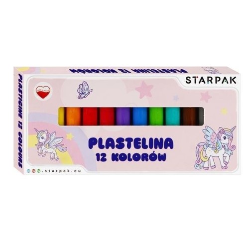 Plastelina 12 kolorów Unicorn, STARPAK
