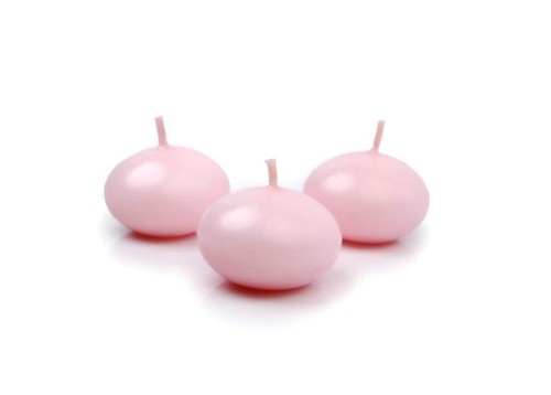 Świeca pływająca matowa różowy 4cm 50szt