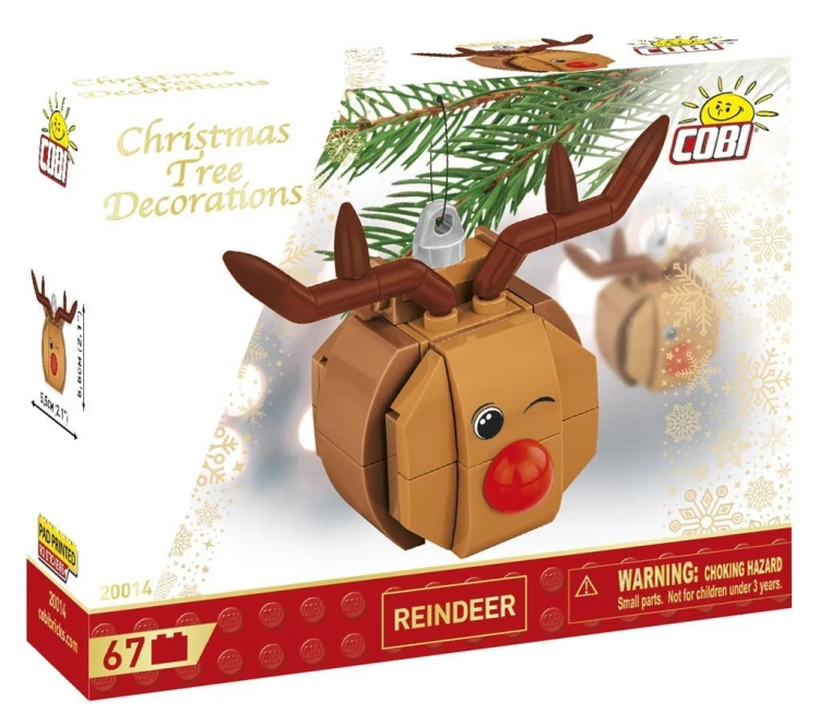 Dekoracja choinkowa z klocków - Renifer, Cobi