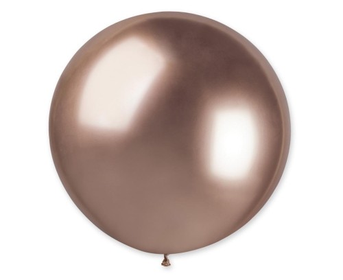 Balon kula shiny 0,80m różowo-złota