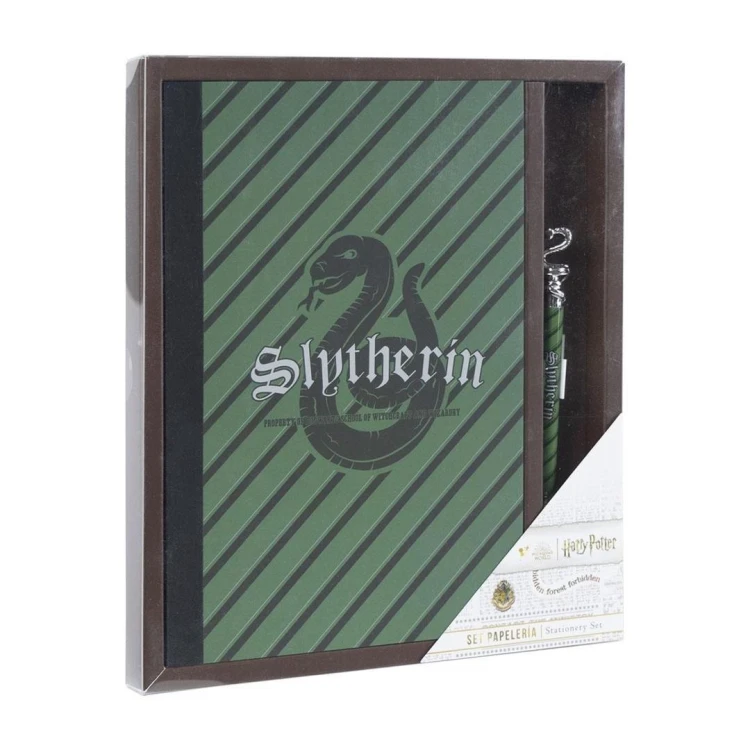 Zestaw prezentowy notatnik i długopis Slytherin