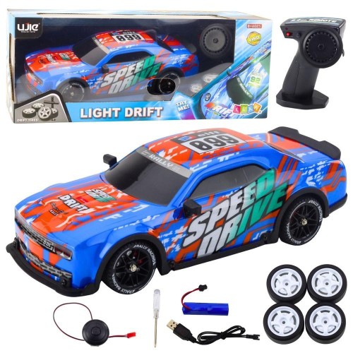 Auto sportowe R/C podświetlana karoseria niebieski