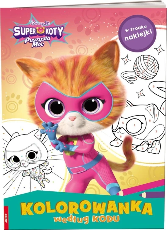 Disney SuperKoty. Kolorowanka według kodu