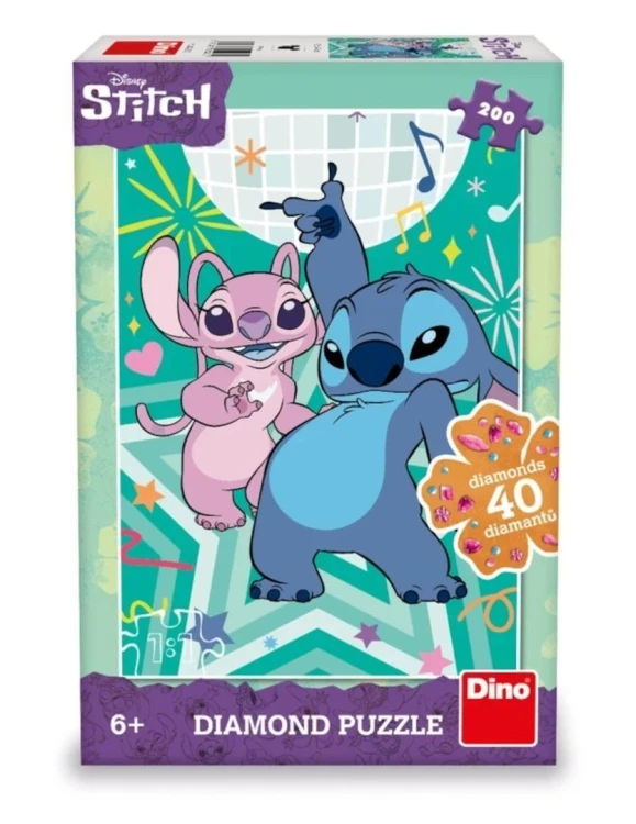 Puzzle z diamencikami 200 Stitch, Dino Toys
