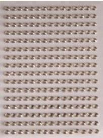 Dżety samoprzylepne srebrne 6mm 140szt, Brewis