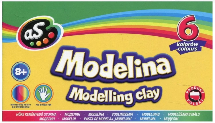 Modelina szkolna 6 kolorów AS, ASTRA papiernicze