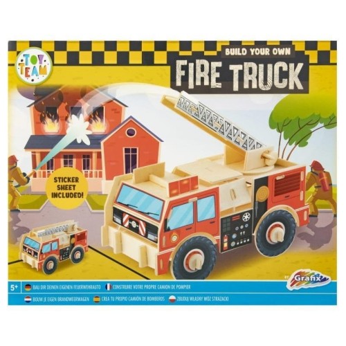 Drewniana konstrukcja pojazdu 3D Straż, Grafix