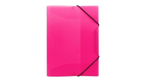 Teczka z gumką A4 PP neon różowa, Biurfol