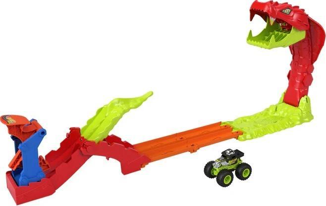 Hot Wheels Monster Trucks Mega skok Nokaut węża