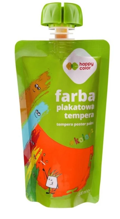 Farba tempera 100ml neon pomarańczowa HAPPY COLOR