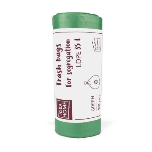 Worki na śmieci 35l zielone 20szt, IDEA