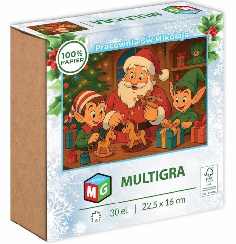 Puzzle 30 Pracownia Św. Mikołaja, Multigra