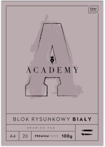 Blok rysunkowy A4/20K Academy (10szt), INTERDRUK