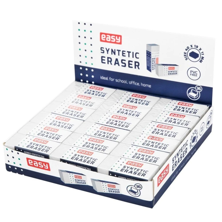 Gumka syntetyczna (36szt) EASY, Easy Stationery