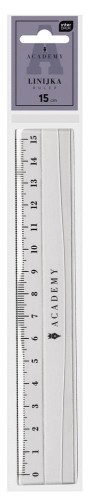 Linijka plastikowa 15cm Academy, INTERDRUK