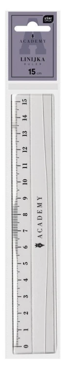 Linijka plastikowa 15cm Academy, INTERDRUK
