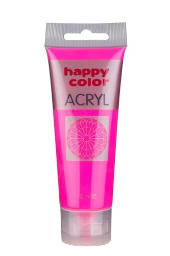 Farba akrylowa 75ml różowy fluo HAPPY COLOR, GDD