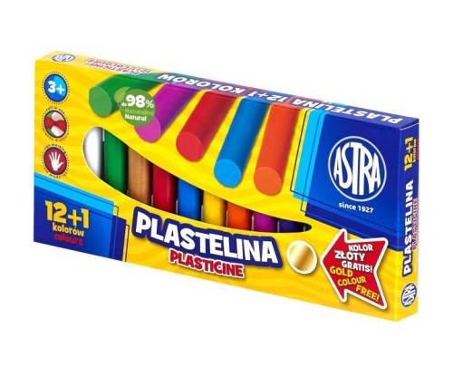 Plastelina 12+1 kolorów ASTRA, ASTRA papiernicze