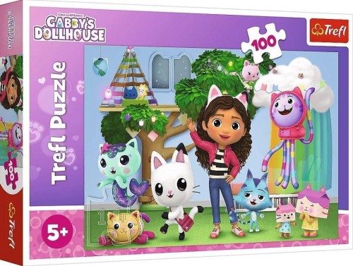Puzzle 100 Koci Domek Gabi TREFL, Trefl