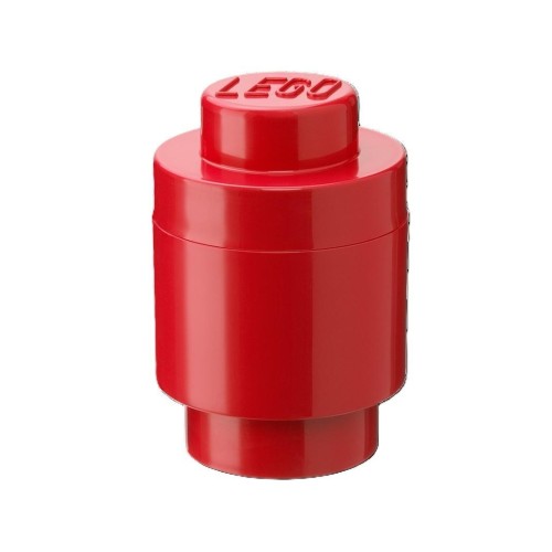 Pojemnik klocek Lego okrągły czerwony, NHG