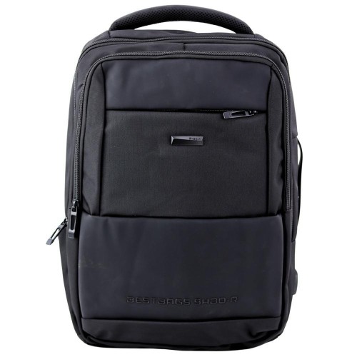 Plecak biznesowy z USB czarny 26L, Leantoys