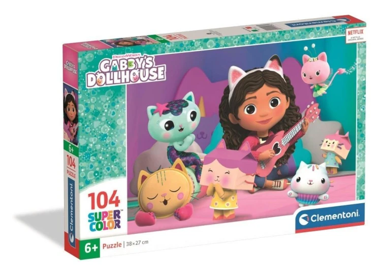 Puzzle 104 Super Kolor Gabby's Dollhouse