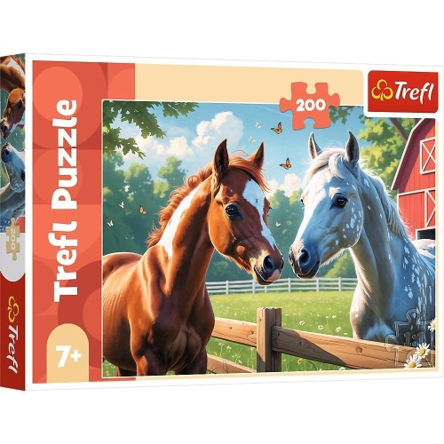Puzzle 200 Konie na polanieTREFL, Trefl