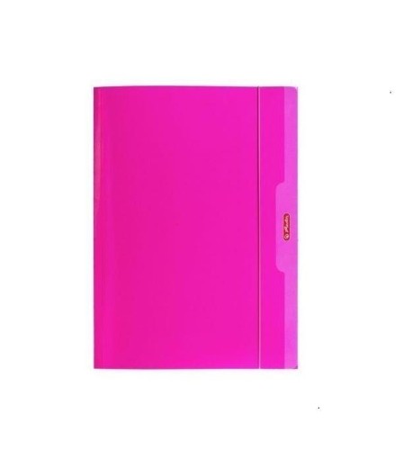Teczka A4 z gumką Color Blocking różowy, HERLITZ