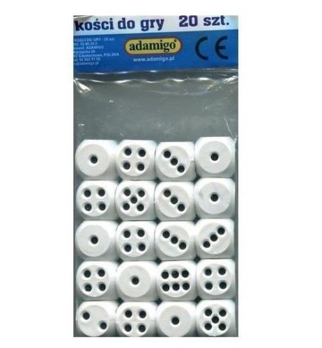 Kości do gry (kpl 20 sztuk), Adamigo