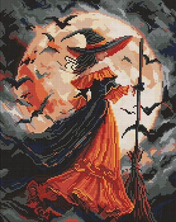 Diamentowa mozaika - Czarownica 40x50cm, Ideyka