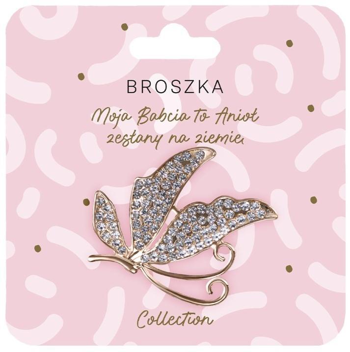 Broszka motyl Moja Babcia to Anioł, Be-Happy Gifts
