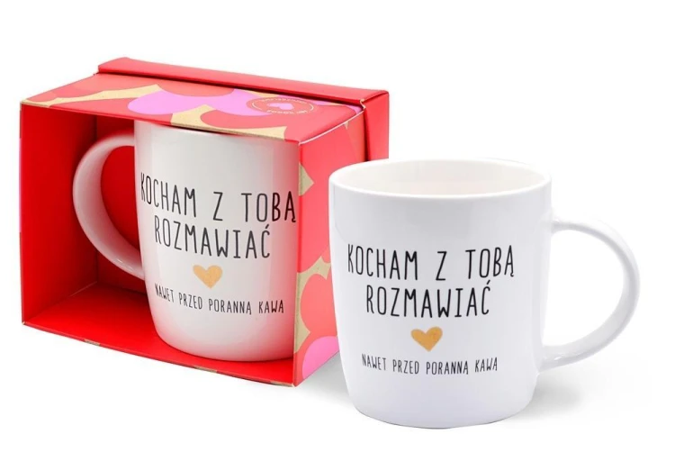 Kubek prezentowy Kocham z Tobą rozmawiać, Kukartka